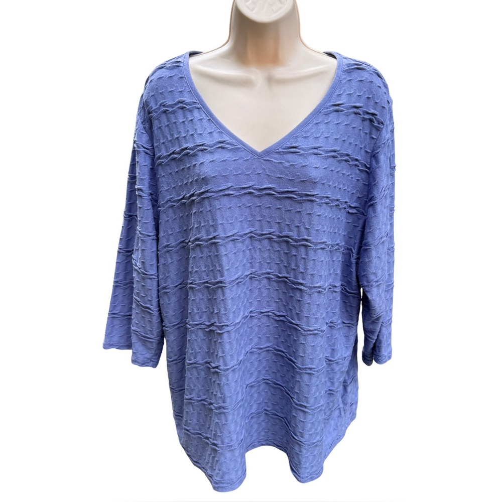 Croft & Barrow | Light Blue Textured Top
